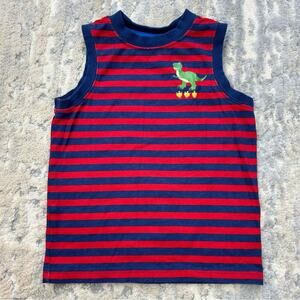 NWOT Disney Toy Story Rex Dino Red Blue Striped Sleeveless Top 24 months 2010